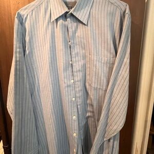 Perry Ellis Men's Blue Striped Shirt